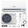 Lithzen 12000 BTU mini split air conditioner and heater with WiFi, featuring 7 modes, inverter compressor, and quiet operation.