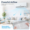 Lithzen 12000 BTU mini split air conditioner features powerful airflow, WiFi control, and a removable washable filter for easy maintenance.