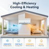 Lithzen 18000 BTU mini split air conditioner and heater with WiFi, featuring 7 modes and quiet operation for year-round comfort.
