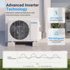 Lithzen 18000 BTU mini split air conditioner with inverter technology, R32 refrigerant, and WiFi control for year-round comfort.