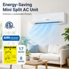 Lithzen 24000 BTU mini split AC unit with WiFi, 17 SEER2, offers powerful cooling and heating for year-round comfort.