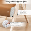 Close-up of the loveseat sofa's thick sponge seat cushion with pocket spring, featuring a durable rubber wood frame in.