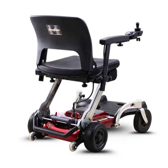 Freerider Luggie Travel Wheelchair Electric Foldable 17" Wide Seat 4 MPH Lithium Battery New