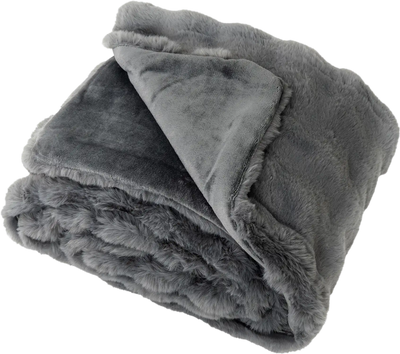 Costway Luxury Fuzzy Plush Rabbit Fur Bubble Blanket Throw 99318248 New