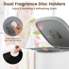Dual fragrance disc holders on the 40L towel warmer for soothing scents, featuring a sleek design and easy controls.