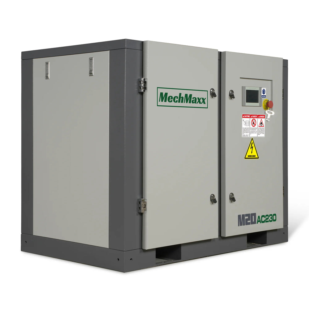 20HP Rotary Screw Air Compressor - 78 CFM,  116 PSI,  230V 3-Phase | Industrial-Grade