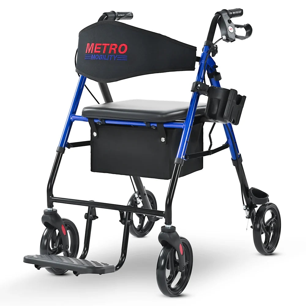 Metro Mobility M913P Rollator 2-in-1 Walker Wheelchair 300 lb Capacity Foldable New