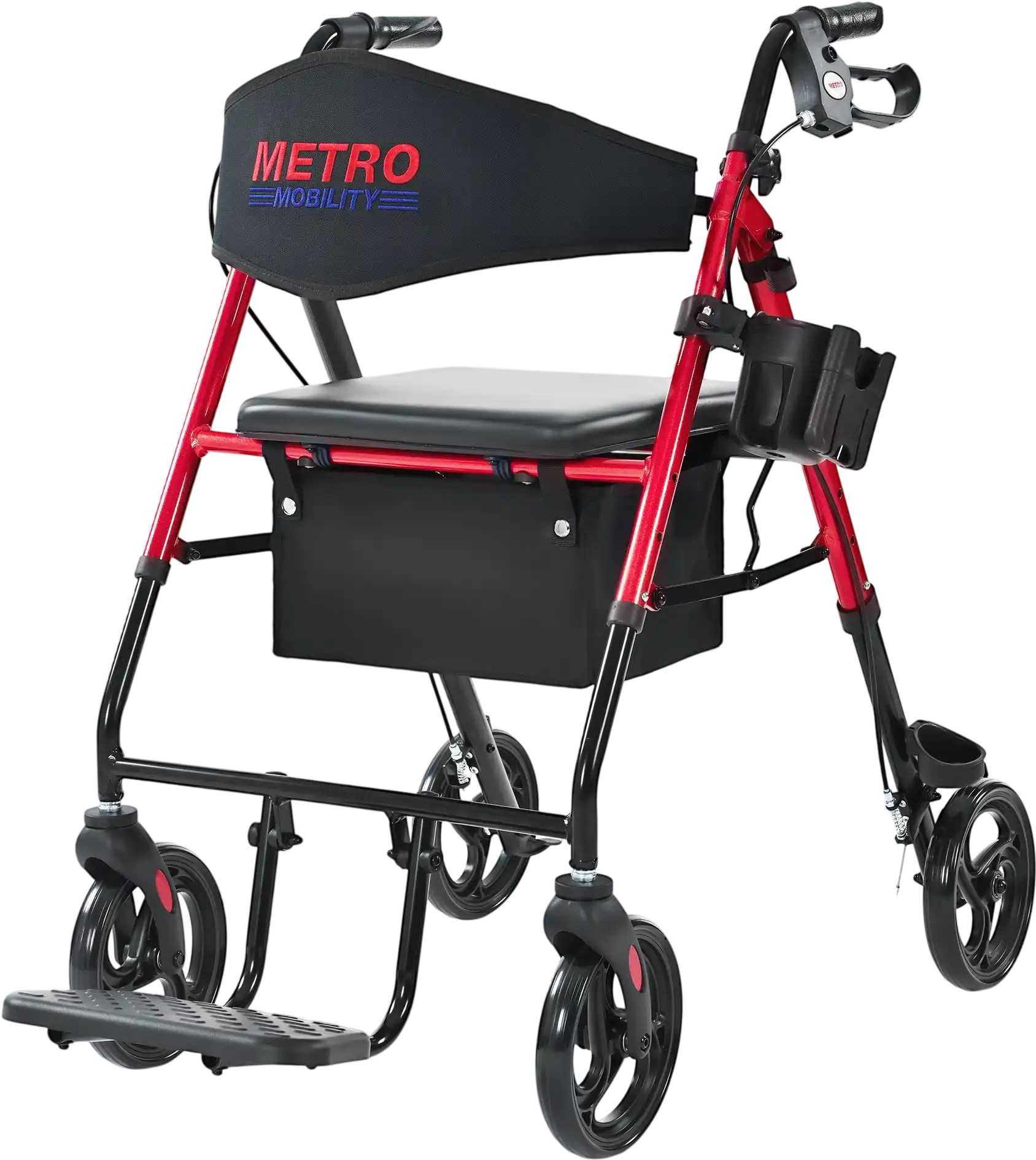 Metro Mobility M913P Rollator 2-in-1 Walker Wheelchair 300 lb Capacity Foldable New