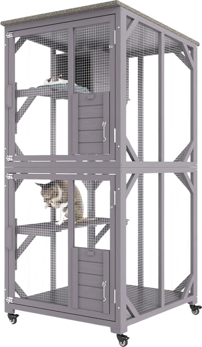 Vevor Cat House Outdoor 3-Tier Large Catio with 2 Platforms 1 Resting Box 29.9