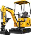 Mini Compact Excavator B&S VANGUARD 408cc 14hp Engine,  65.7" Max. Digging Depth, 1 Ton, 2370 LBS Operating Weight,  MEC10