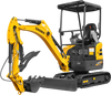 Mini Compact Excavator Kubota D902 Engine,  95" Max. Digging Depth, 1.7 Ton, 4190 LBS Operating Weight,  MEC17PRO