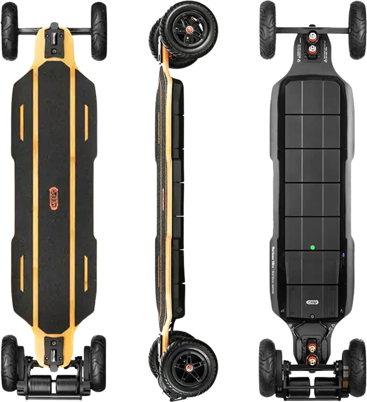 Meepo Ninja Hurricane Bamboo Pro Series Electric Skateboard Dual 3500W Motors 32 MPH 31 Miles 725.8Wh New