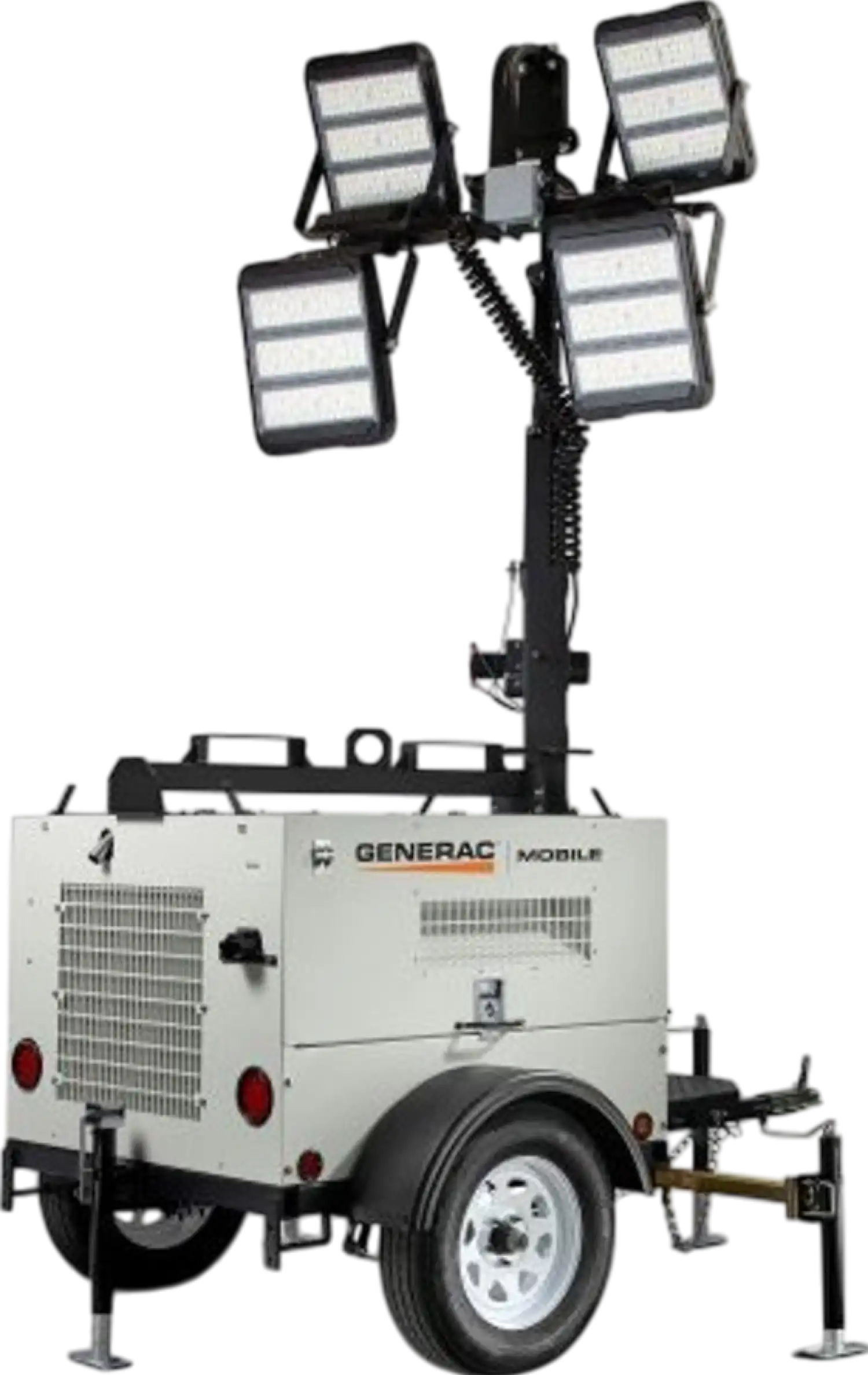 Generac Mobile Light Tower 20kW Diesel Vertical 320W LED with Isuzu Engine & Electric Winch MLT4200IVLED-STD4 New