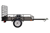 DK2 MMT4X6O Single Axle Open Rail Utility Trailer 4 ft. x 6 ft. 1295 lbs. Capacity Powder Coated Black New