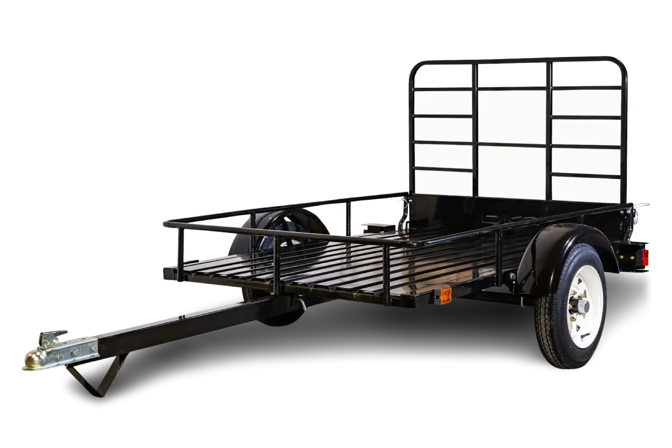 DK2 MMT4X6O Single Axle Open Rail Utility Trailer 4 ft. x 6 ft. 1295 lbs. Capacity Powder Coated Black New