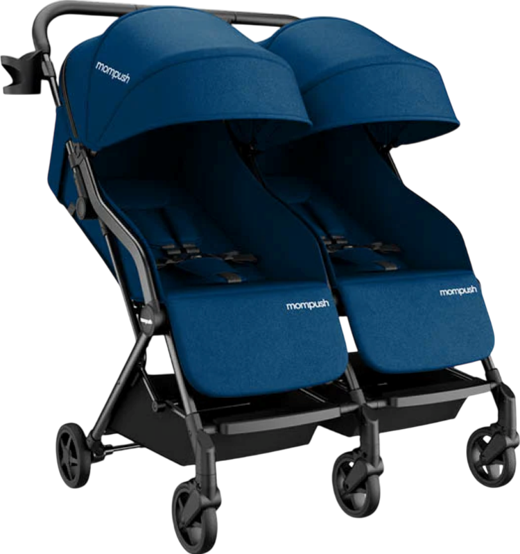 Mompush Lithe Double Travel Lightweight Twin Stroller Infant and