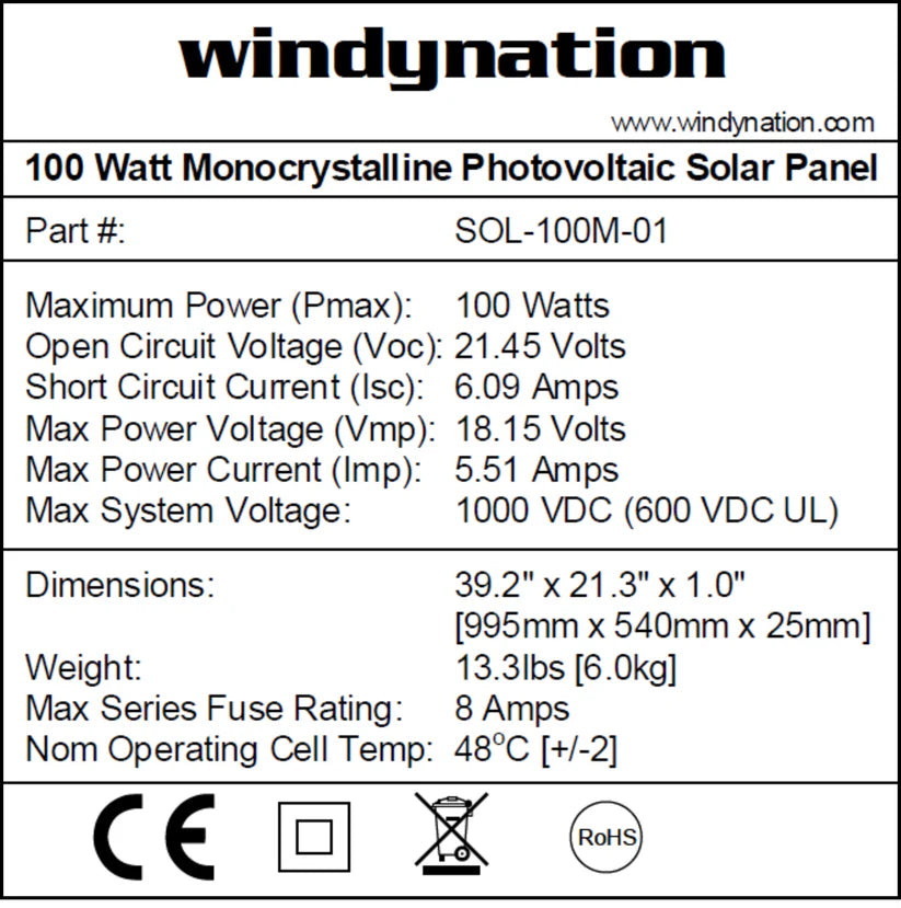 WindyNation MSPK-200W-P30L 200 Watt Solar Panel Kit With LCD Charge Controller New