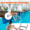 Vevor Dock Ladder 30"-38" Adjustable Height 500 Lbs. Load Capacity 4 Steps Aluminum New