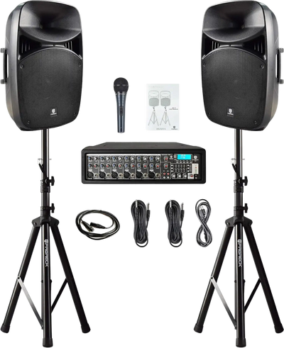 Proreck MX15 PA System Audio Mixer 8 Channel 15