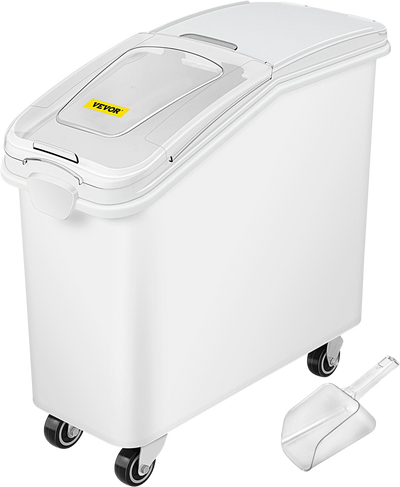 Vevor 21 Gal. Commercial Ingredient Storage Bin with Scoop and Sliding Lid 400 Cup New