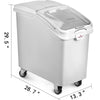 Vevor 21 Gal. Commercial Ingredient Storage Bin 3 Pack with Scoop and Sliding Lid New