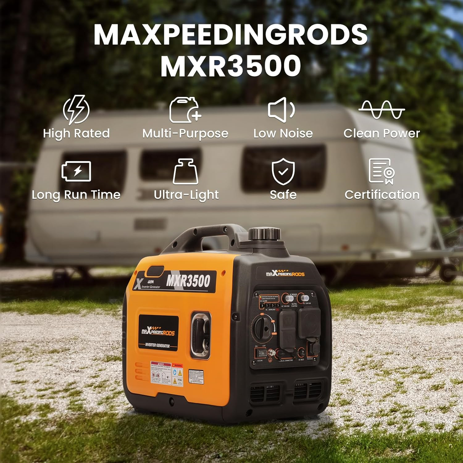 Maxpeedingrods MXR3500-US Inverter Generator 3000W/3500W Low THD