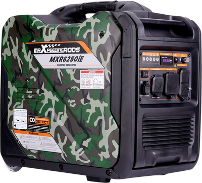 Maxpeedingrods MXR6250IE-US Inverter Generator 5000W/5500W Low THD Electric Start RV Ready and CO Alert Gas New