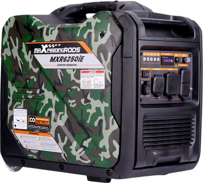 Maxpeedingrods MXR6250IE-CA Inverter Generator 5000W/5500W Low THD Electric Start RV Ready and CO Alert Gas New Canada Only