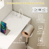 Makeup vanity desk with lighted mirror, built-in charging station, and large storage for organized beauty essentials.
