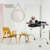 Foldable Portable Manicure Table with Drawer Casters and Cushion-Black - Gallery View 1 of 10