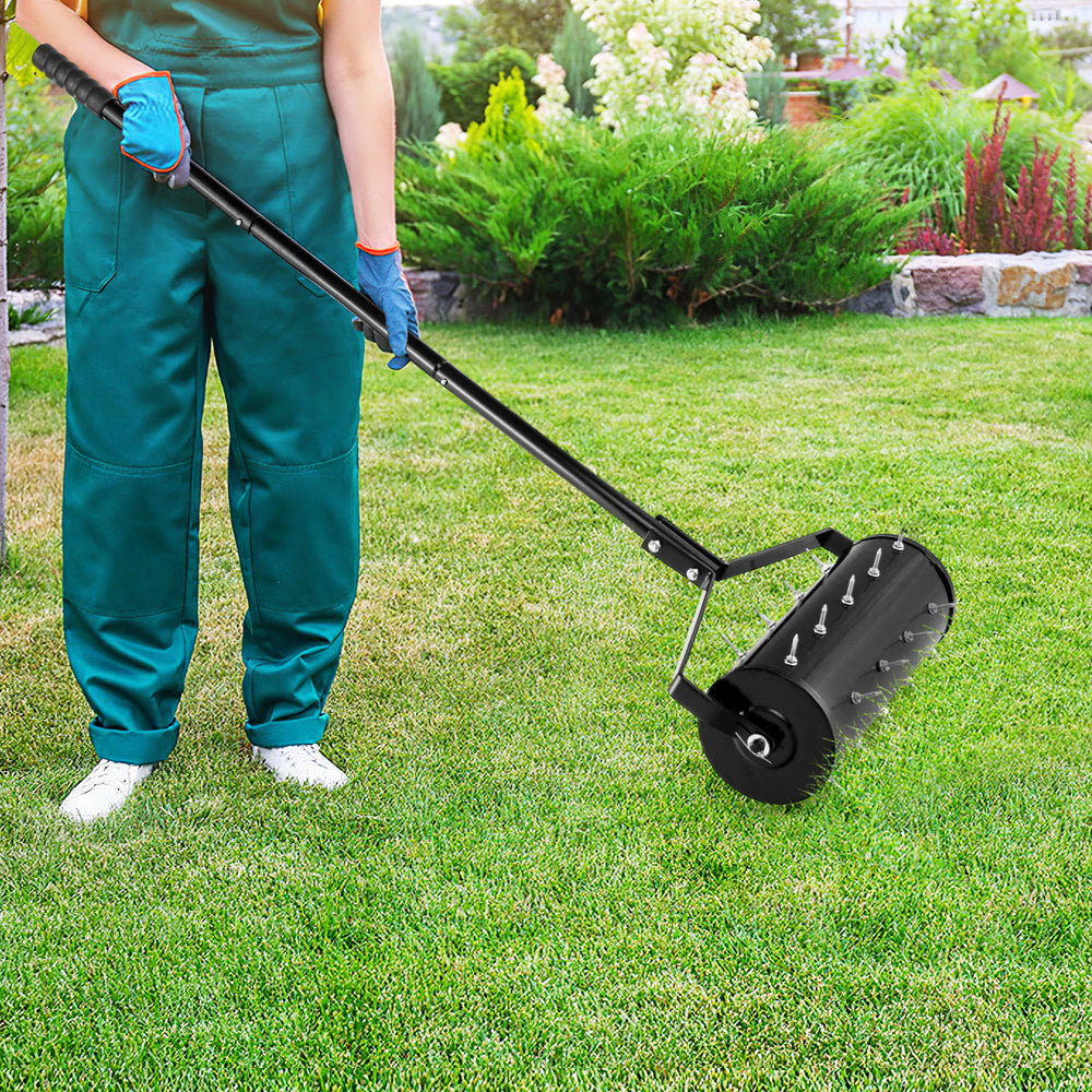 18/21 Inch Manual Lawn Aerator with Detachable Handle-18 inches - Gallery View 1 of 10