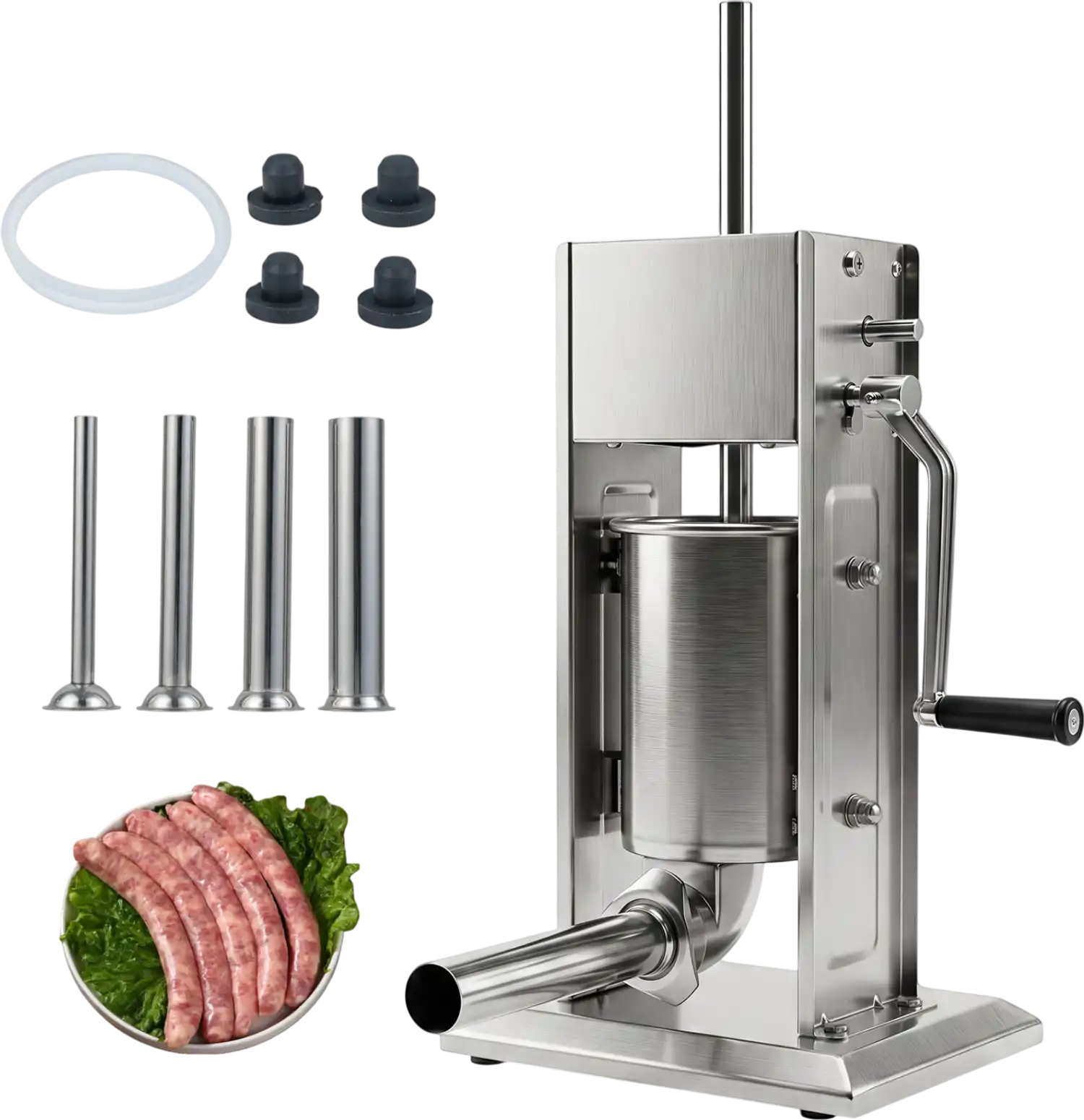 Costway Manual Sausage Stuffer 2-Speed 4 Tubes Commercial Home 30912338 New