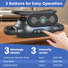Massage gun with control buttons, featuring 3 massage modes and intensity levels for deep tissue relief.