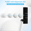 Putter with alignment aid for improved accuracy, featuring a durable steel shaft and designed for better putting skills.