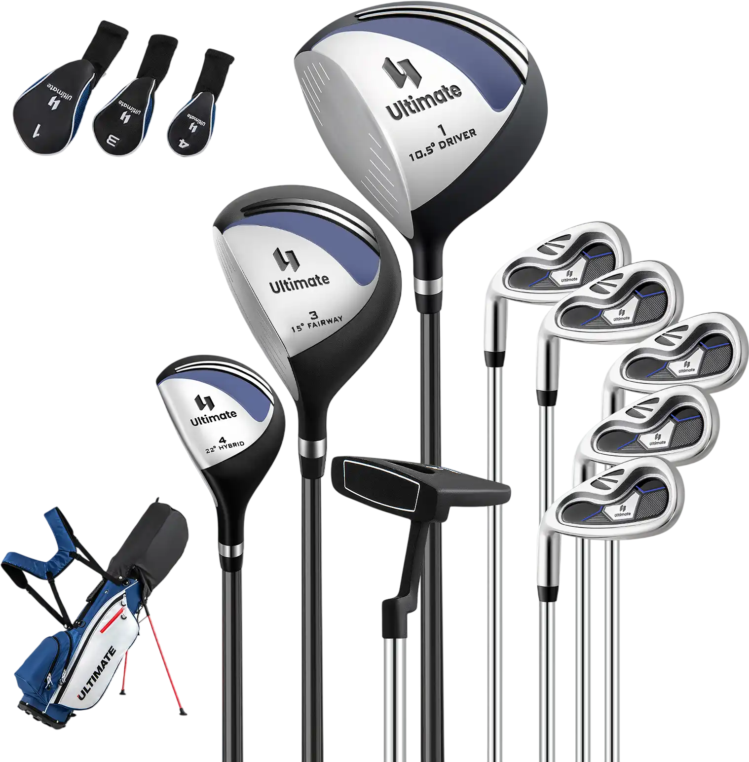 Costway Men's Left-Handed Complete Golf Club Set w/ Stand Bag 71421752 New