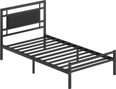 Costway Metal Bed Frame Upholstered Headboard 82686941 New