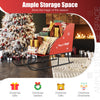 Metal Christmas Santa sleigh basket filled with gifts, designed for festive storage and holiday decoration.