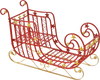 Metal Christmas Santa Sleigh with Large Cargo Area for Gifts