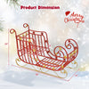 Metal Christmas Santa sleigh with a spacious cargo area, featuring a heavy-duty frame and golden star accents for.