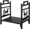 18.5 Inch Metal Firewood Rack with Dual Handles