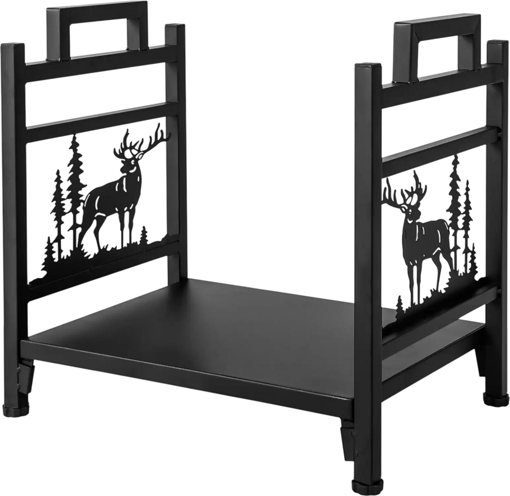 18.5 Inch Metal Firewood Rack with Dual Handles