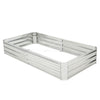 Metal galvanized raised garden bed with open-ended base, 6 x 3 ft, durable and weatherproof for cultivating plants.