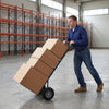Metal Hand Truck Heavy-Duty 600 LBS Moving Dolly Cart with P-Handle and 10inch Rubber Wheels-Black - Gallery View 1 of 10