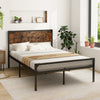 Platform Full/Queen Bed with Rustic Headboard and Footboard-Full Size - Gallery View 1 of 10