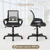 Mid-back mesh office chair with ergonomic lumbar support, adjustable height, and 275 lbs weight capacity, shown with.