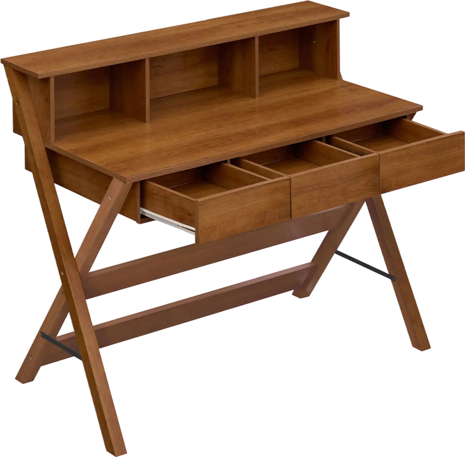 Costway Vintage Computer Desk w/ 3 Drawers & Open Compartments 269834157 New