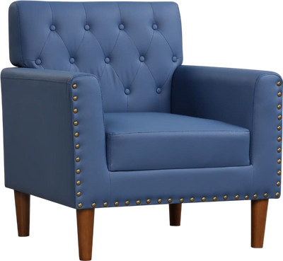 Costway Mid Century Modern Accent Chair Button Tufted Rivet Trim 31664515 New