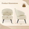 Mid Century Modern accent chair in white PU leather features a diamond-stitched pattern and supports up to 330 lbs.
