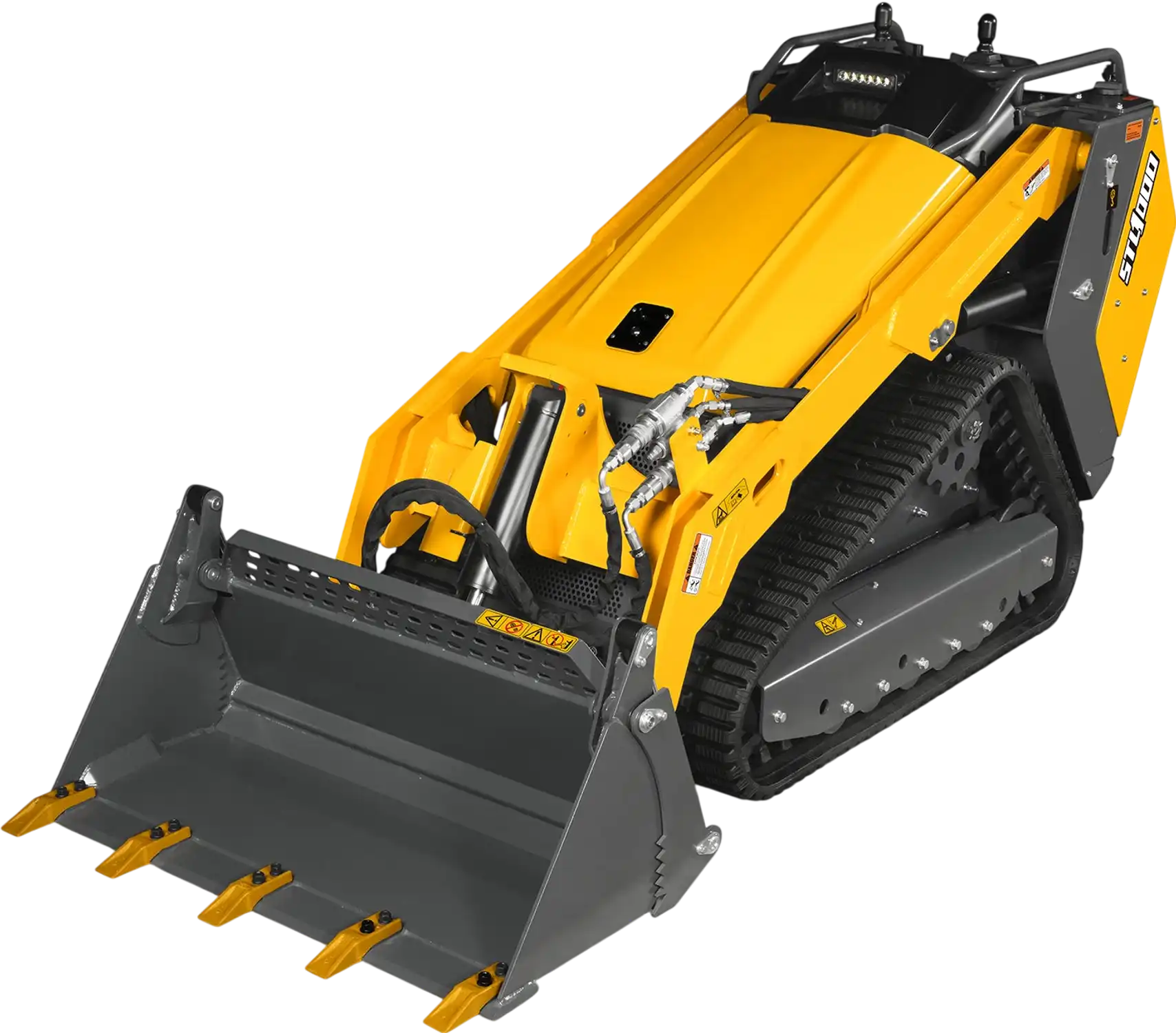 MechMaxx STL1000 Skid Steer Loader Mini Stand-On Compact Track Loader 25HP Kubota Diesel Engine 4