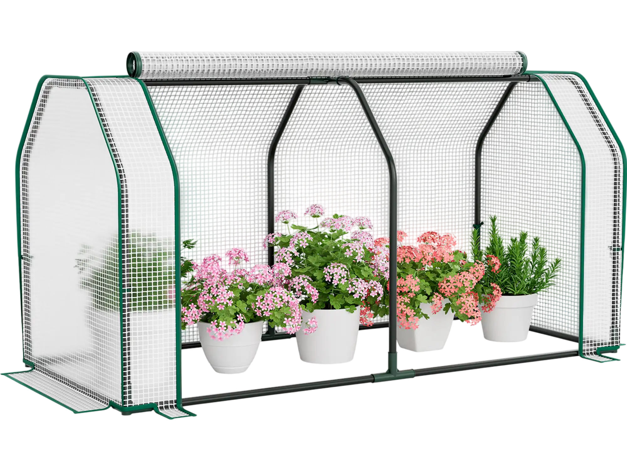 Costway Outdoor Portable Mini Greenhouse PE Cover Zippered Door Vegetables 32718964 New
